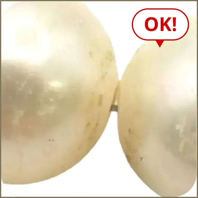 Discoloration or stains
