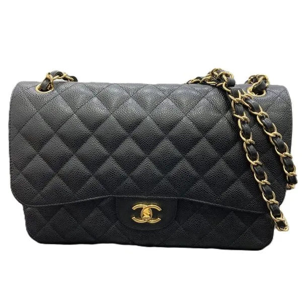 Chanel  Classic Jumbo Double Flap Black Caviar